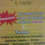 Ponto Do Creme O Relento Speisekarte