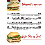 Fim De Tarde Lanches Carta