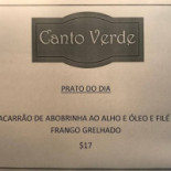 Canto Verde Bistrô Carte