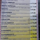 Caio Lanches Carte