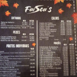 Faisca's Bar Carte