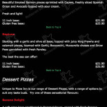 Spazio Pizza Carta