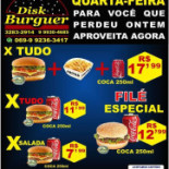Disk Burguer Delivery Carte