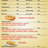 Quiosque Lanches Carta