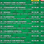 Pizzaria E Chopperia Estrela Carta