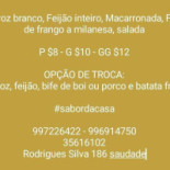 Sabor Da Casa Carta