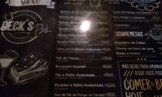 Deck's Pub menu