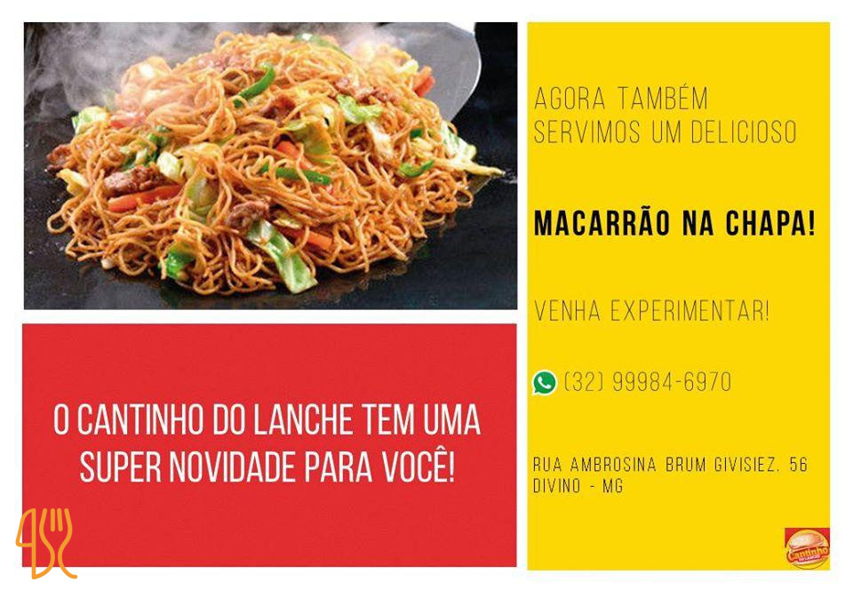 Cantinho Do Lanche Carte