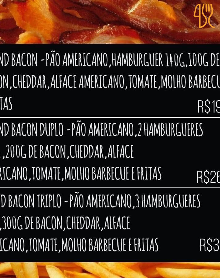 Speed Burger Carte