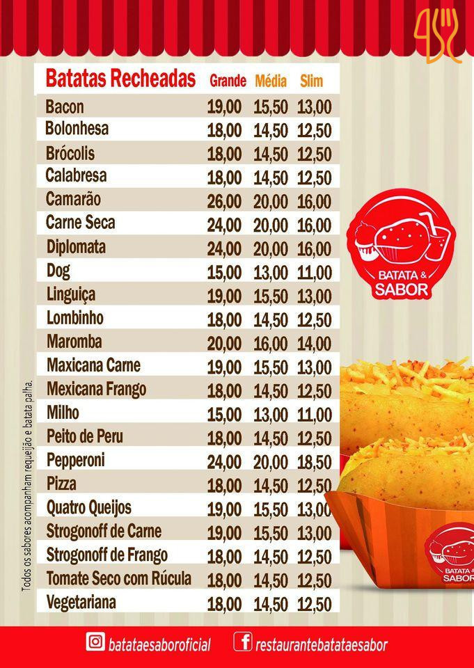 Batata E Sabor Speisekarte