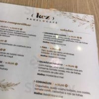 Kez Bagel Café menu