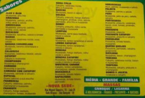 Gulosa Pizza menu