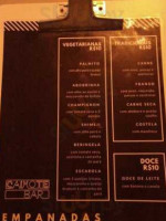 Caixote Bar menu