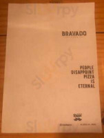 Bravado Pizza menu