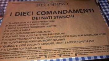 Pecorino menu