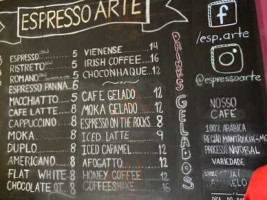 Espresso Arte Café menu