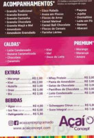 Açaí Concept Gramado menu