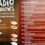 Indio Lanches Carte