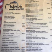Maimbá Bar E Restaurante menu