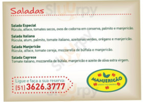Manjericão menu