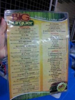 Big Burger menu