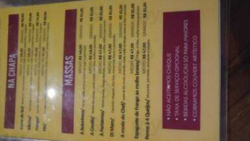 Maresia's Grill Chopp Pizzaria & Restaurante menu