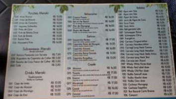 Meraki Beach Bar E Restaurante menu