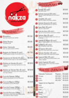 Nakza Cozinha Oriental menu