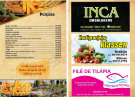 Pizzaria Chapas Grill menu