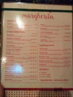 Margheritas menu