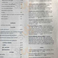 Caxiri menu
