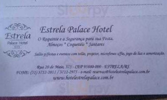 Estrela Palace menu