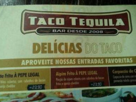 Taco Tequila menu