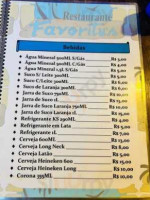 Restaurantefavoritu's menu