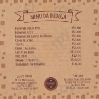 Budega Brownie menu