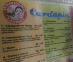Rominho Lanches menu