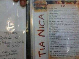 Confeitaria E Tia Nica menu