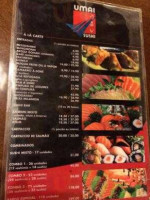 Umai Sushi menu