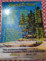 Creperia De Vilas menu
