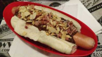 Louie's Gourmet Hot Dog food