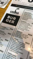 Usina Burguer menu
