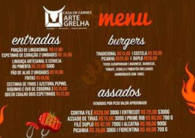 Arte Na Grelha Burguer And Grill menu