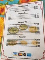 Mistura Fina menu