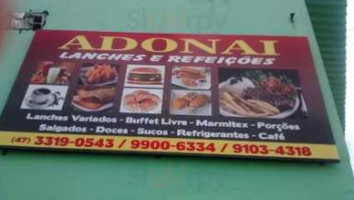 E Lanchonete Adonai menu