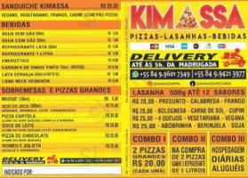 Pizzaria Kimassa Delivery menu