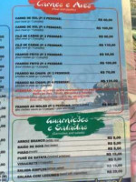 Barraca Tia Elza Janaina menu