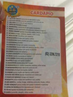 Cantinho Do Pastel menu