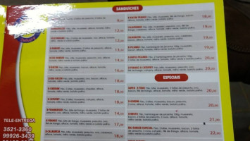 Space Burger E Açaí menu