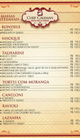 Chef Caliman menu