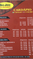 São João menu